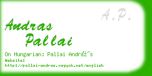 andras pallai business card